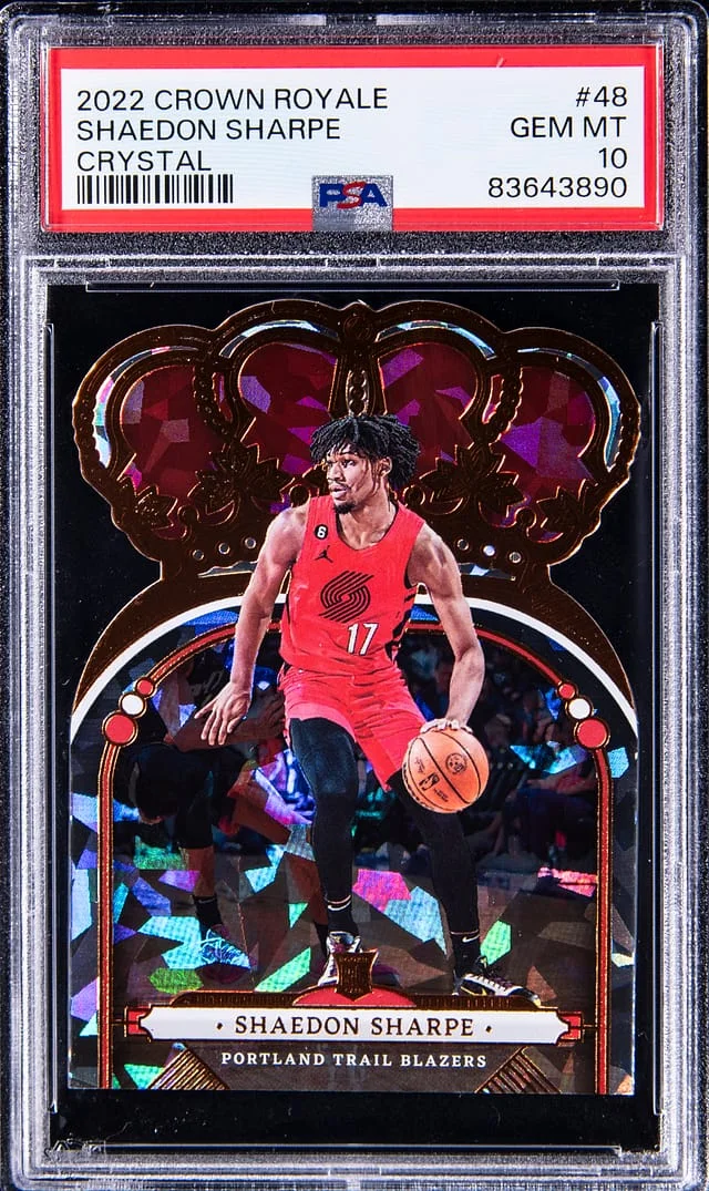 2022 Panini Crown Royale Shaedon Sharpe Crystal #48 card image