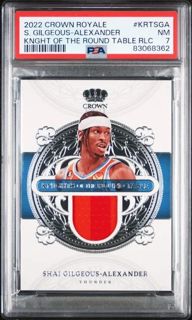 2022 Panini Crown Royale Shai Gilgeous-Alexander Knights Of The Round Table Relics #KRTSGA card image