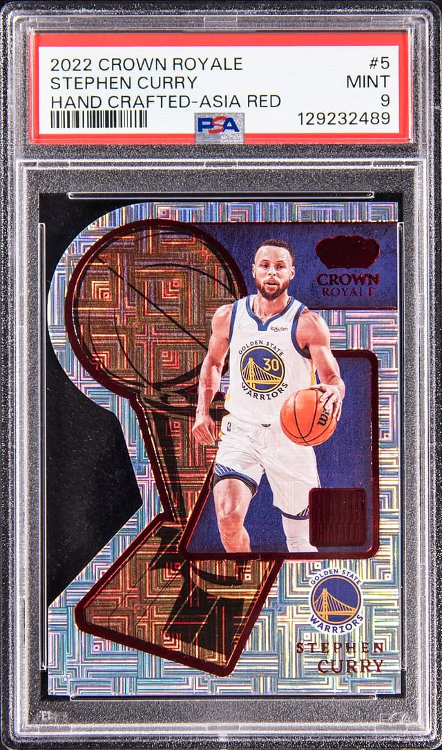 2022 Panini Crown Royale Stephen Curry Hand Crafted Asia Red #5 card image