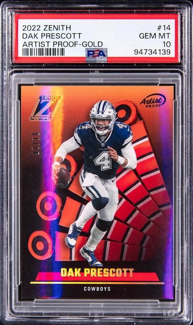 2022 Panini Dak Prescott Zenith Artist Proof - Gold #14 card image