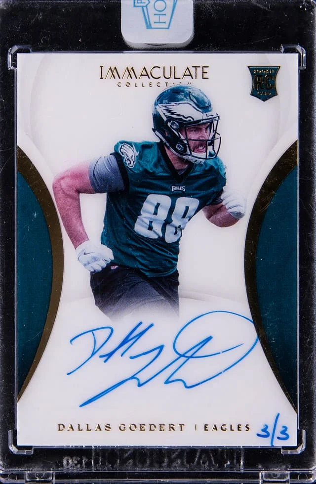 2022 Panini Dallas Goedert Honors Recollection 2018 Immaculate #148 card image