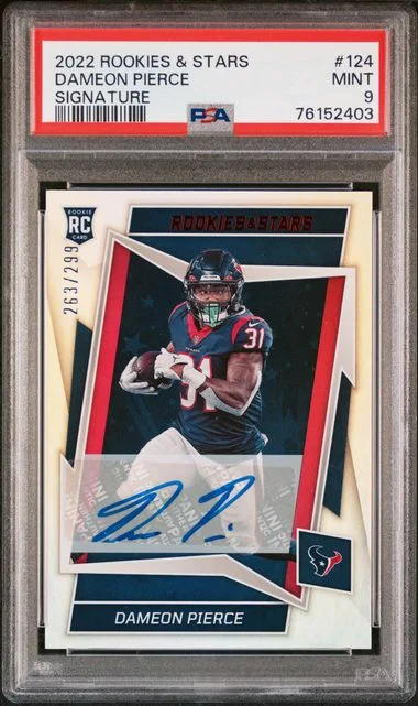 2022 Panini Dameon Pierce Rookies & Stars Signature #124 card image