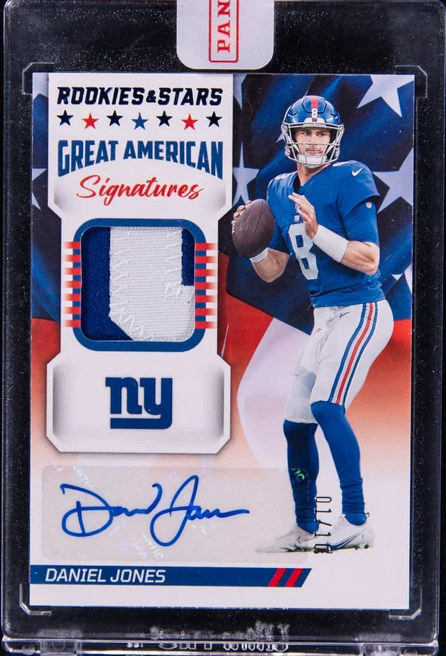 2022 Panini Daniel Jones Rookies & Stars Great American Jersey Signature Prime #GA-DJ card image