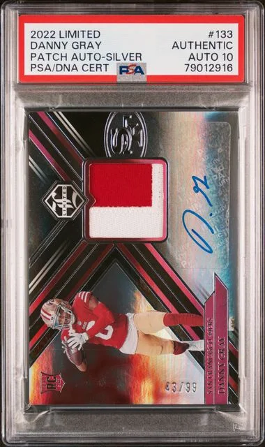 2022 Panini Danny Gray Limited Patch Autograph-Silver #133 card image