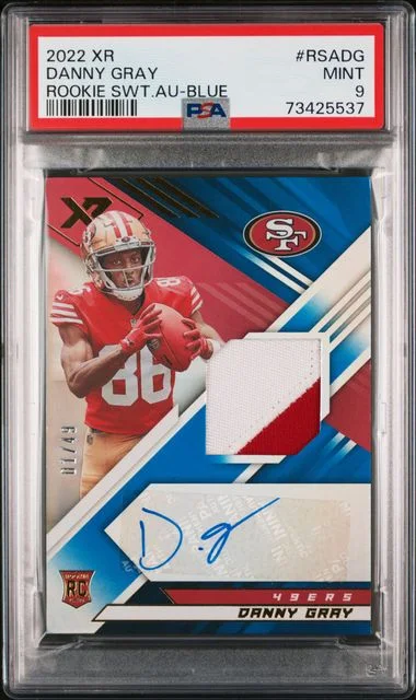 2022 Panini Danny Gray XR Swatch Autographs Blue #RSA-DG card image