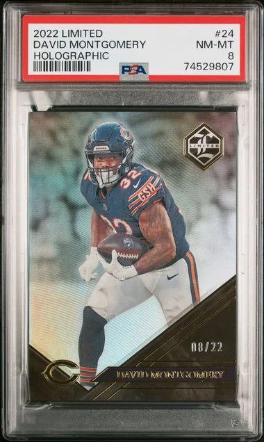 2022 Panini David Montgomery Limited Holographic #24 card image