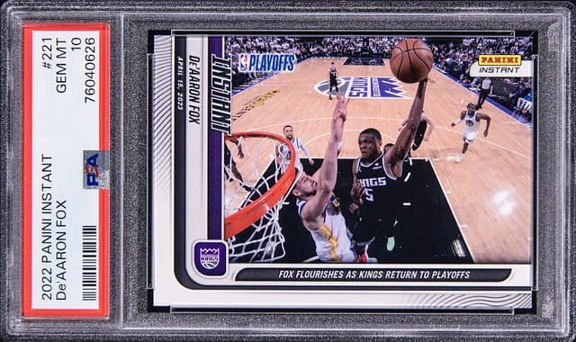 2022 Panini De'Aaron Fox Instant #221 card image