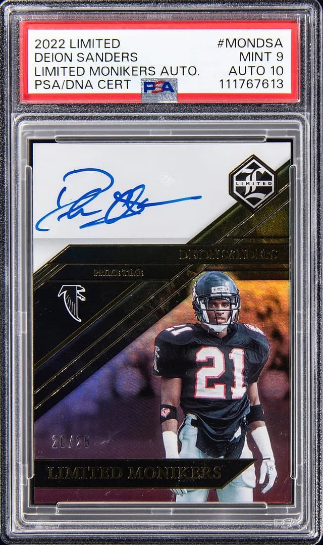 2022 Panini Deion Sanders Limited Limited Monikers Autograph #MON-DSA card image