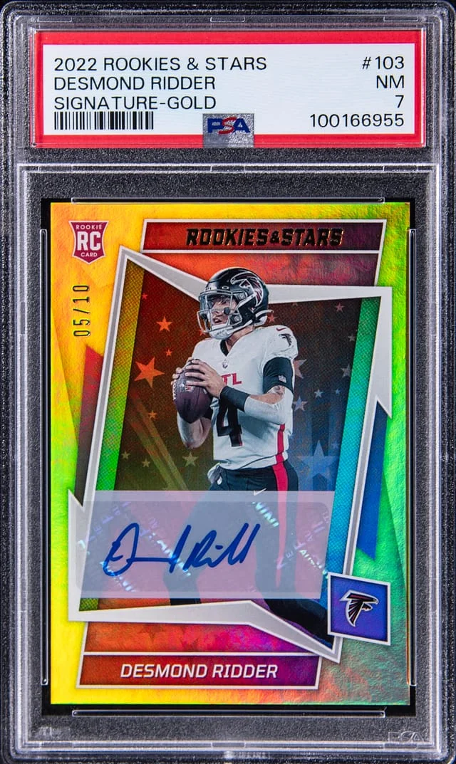2022 Panini Desmond Ridder Rookies & Stars Signature Gold #103 card image