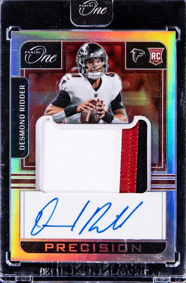 2022 Panini Desmond Ridder One Precision Patch Autographs #321 card image