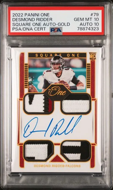 2022 Panini Desmond Ridder One Square One Autograph Gold #79 card image