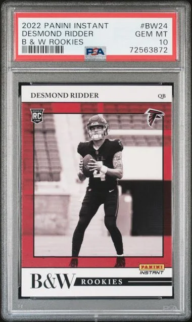 2022 Panini Desmond Ridder Instant Black & White Rookies #Bw24 card image