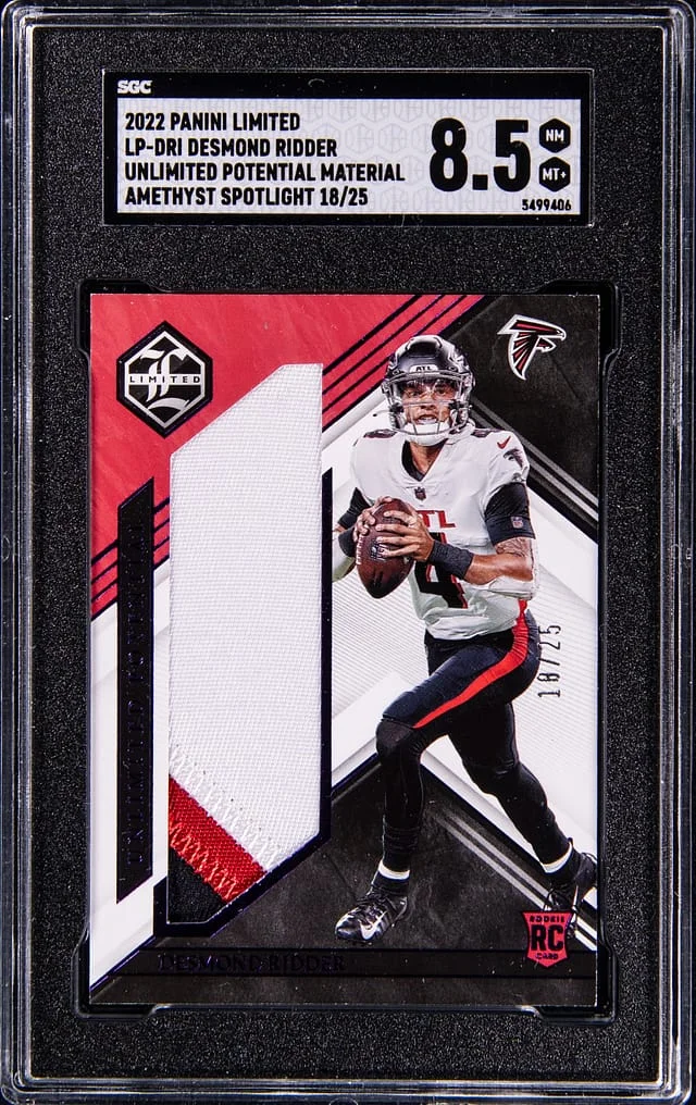 2022 Panini Desmond Ridder Limited Unlimited Potential Material Amethyst Spotlight #LP-DRI card image