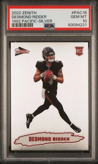 2022 Panini Desmond Ridder Zenith 1992 Pacific Silver #PAC18 card image