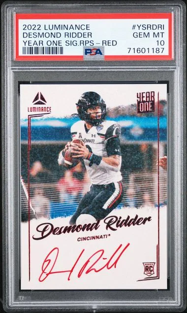 2022 Panini Desmond Ridder Luminance Year One Signatures RPS Red #YSR-DRI card image