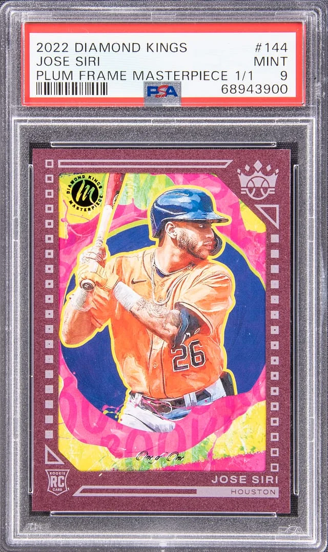 2022 Panini Diamond Kings Jose Siri Plum Frame Masterpiece #144 card image