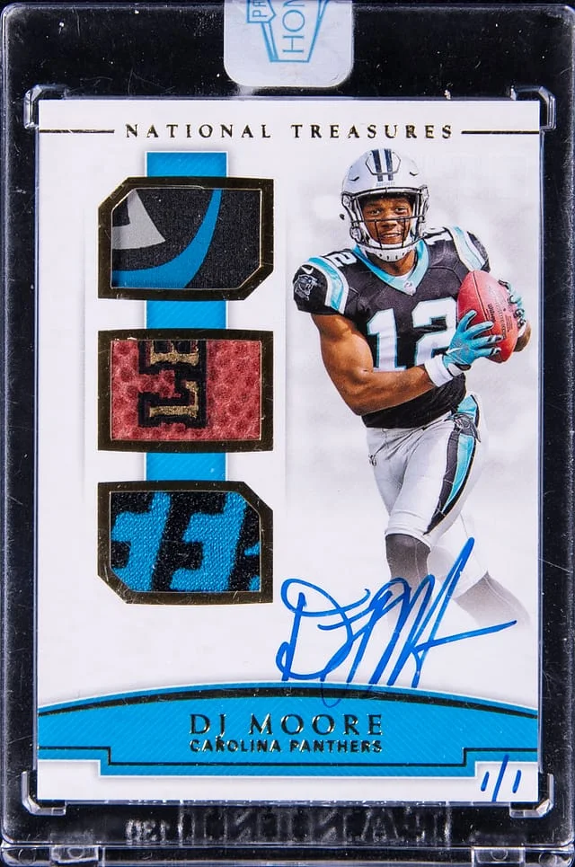 2022 Panini DJ Moore Honors 2018 Recollection National Treasures #RST-DJM card image