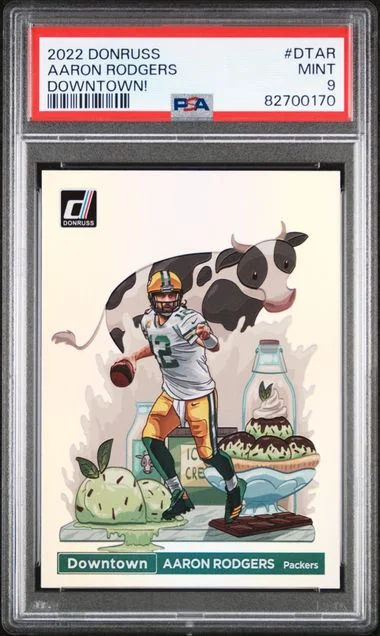 2022 Panini Donruss Aaron Rodgers Downtown #DT-AR card image