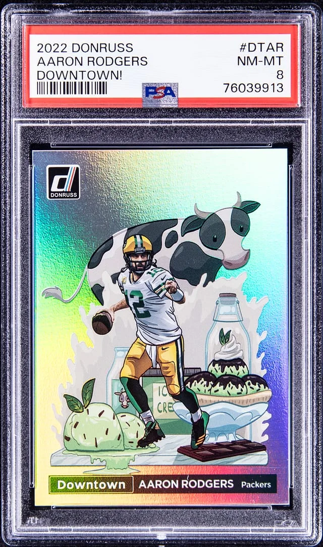 2022 Panini Donruss Aaron Rodgers Downtown! #DTAR card image