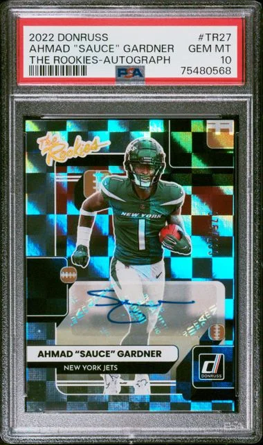 2022 Panini Donruss Ahmad Sauce Gardner The Rookies Autograph #Tr27 card image