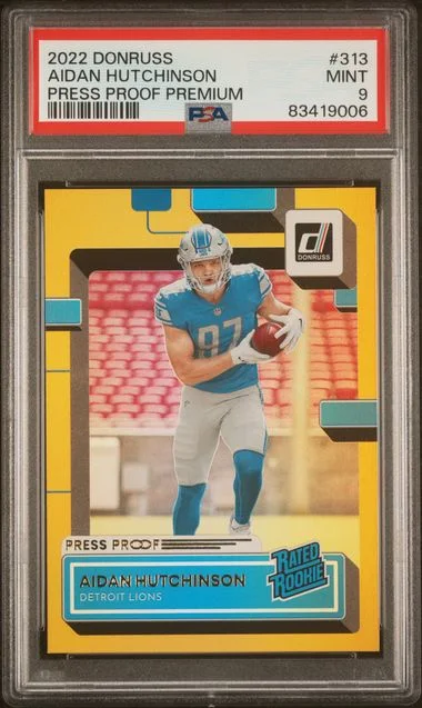 2022 Panini Donruss Aidan Hutchinson Jersey Number #313 card image