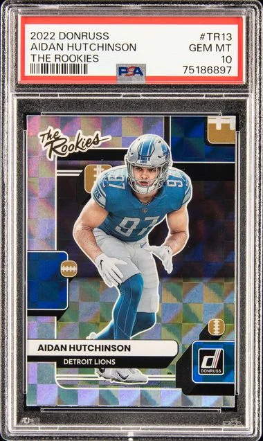 2022 Panini Donruss Aidan Hutchinson The Rookies #Tr13 card image