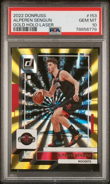 2022 Panini Donruss Alperen Sengun Gold Holo Laser #153 card image