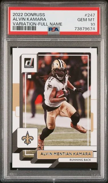 2022 Panini Donruss Alvin Kamara Variation, Full Name #247 card image