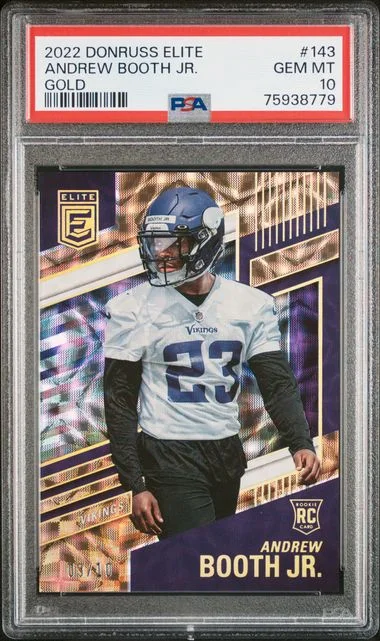 2022 Panini Donruss Andrew Booth Jr. Elite Gold #143 card image