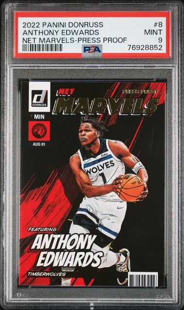 2022 Panini Donruss Anthony Edwards Net Marvels #8 card image