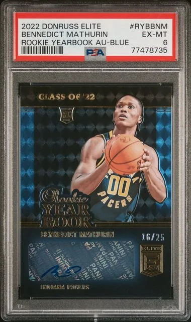 2022 Panini Donruss Bennedict Mathurin Elite Yearbook Autographs #RYBBNM card image