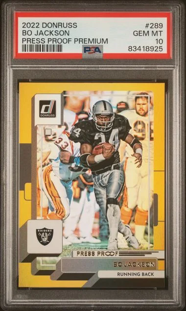 2022 Panini Donruss Bo Jackson Press Proof Premium #289 card image