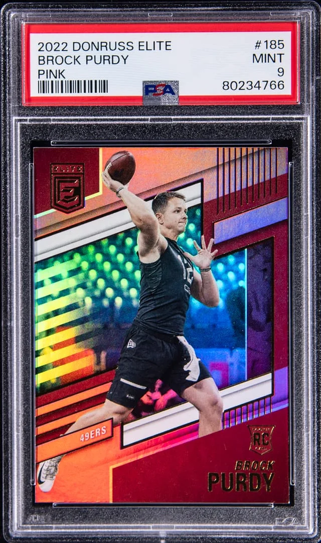 2022 Panini Donruss Brock Purdy Elite Pink #185 card image