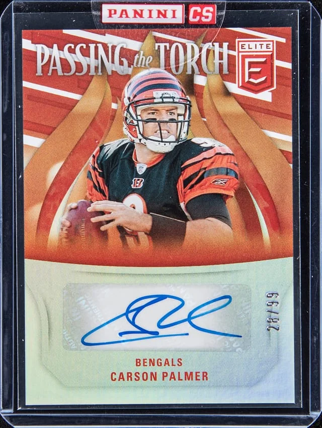 2022 Panini Donruss Carson Palmer Elite Passing The Torch Autograph #PTT-3 card image