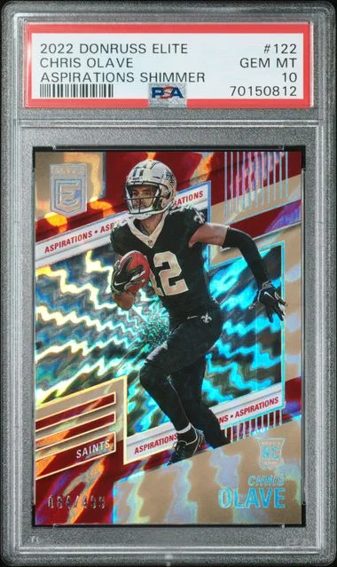 2022 Panini Donruss Chris Olave Elite Aspirations Shimmer #122 card image