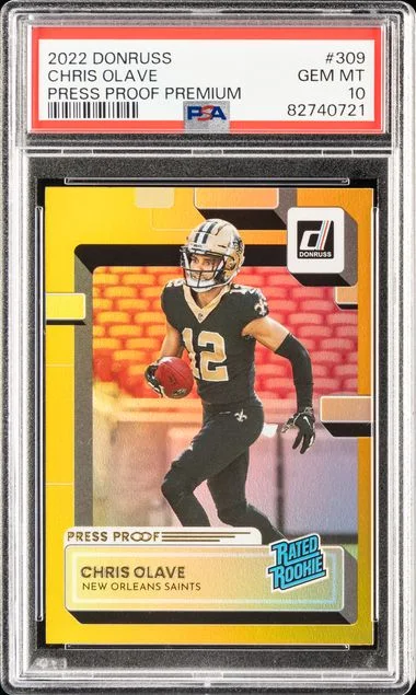 2022 Panini Donruss Chris Olave Press Proof Premium #309 card image
