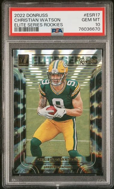 2022 Panini Donruss Christian Watson Elite Series Rookies #Esr17 card image