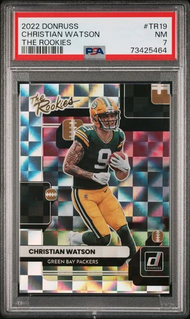 2022 Panini Donruss Christian Watson The Rookies #TR-19 card image