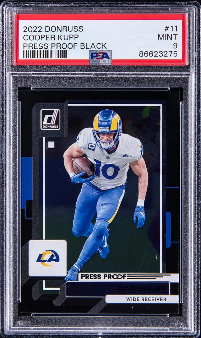 2022 Panini Donruss Cooper Kupp Press Proof Black #11 card image