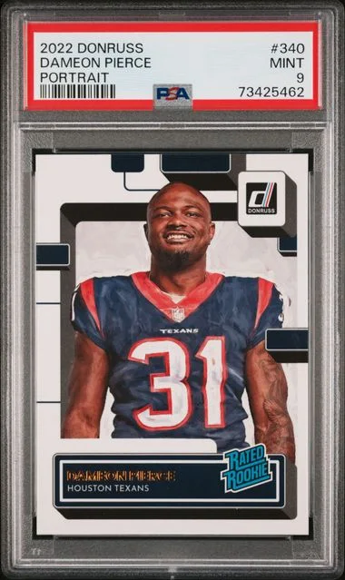 2022 Panini Donruss Dameon Pierce Press Proof Premium #340 card image