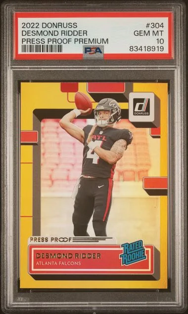 2022 Panini Donruss Desmond Ridder Press Proof Premium #304 card image