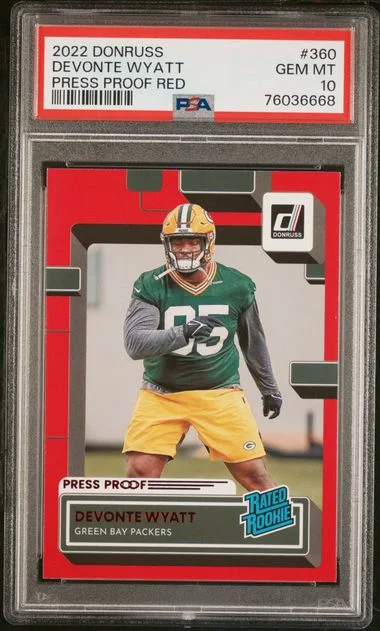 2022 Panini Donruss Devonte Wyatt Press Proof Red #360 card image