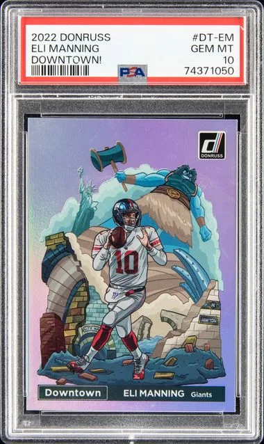 2022 Panini Donruss Downtown Dtem Eli Manning #no-number card image