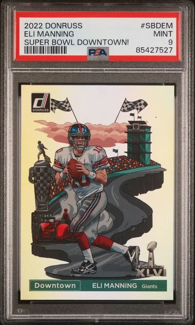 2022 Panini Donruss Eli Manning Super Bowl Downtown! #SBD-EM card image