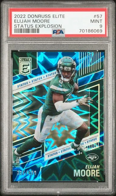 2022 Panini Donruss Elijah Moore Elite Status Explosion #57 card image