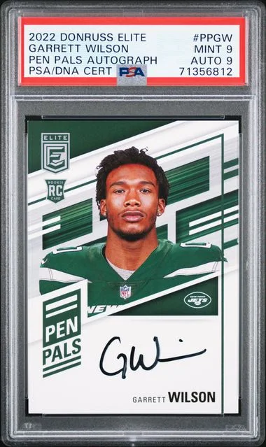 2022 Panini Donruss Elite Pen Pals Autographs Ppgw Garrett Wilson #no-number card image