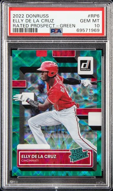 2022 Panini Donruss Elly De La Cruz Rated Prospect Vector #RP6 card image
