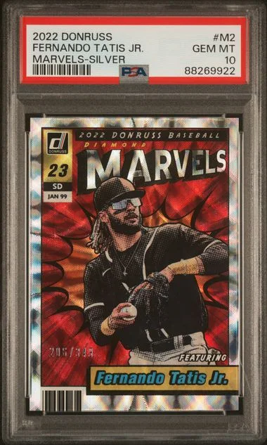2022 Panini Donruss Fernando Tatis Jr. Marvels Silver #M2 card image