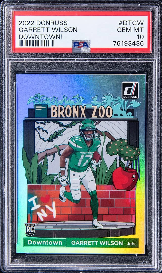 2022 Panini Donruss Garrett Wilson Downtown! #DTGW card image
