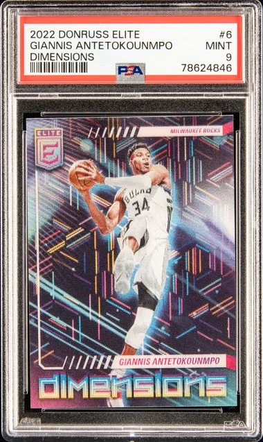2022 Panini Donruss Giannis Antetokounmpo Elite Dimensions #6 card image